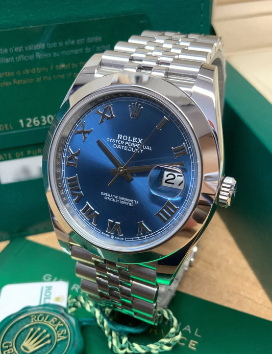 ROLEX REPLICA DATEJUST BLUE ROMAN