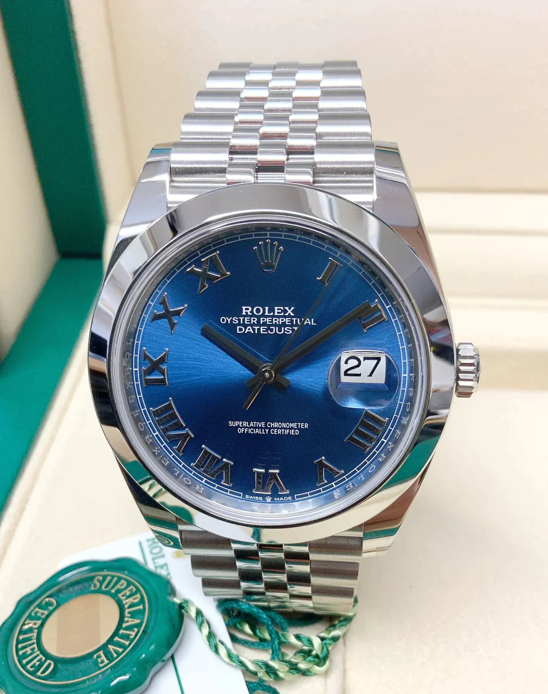 ROLEX REPLICA DATEJUST BLUE ROMAN