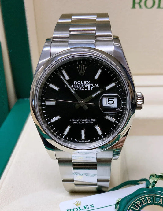 ROLEX DATEJUST BLACK DIAL OYSTER