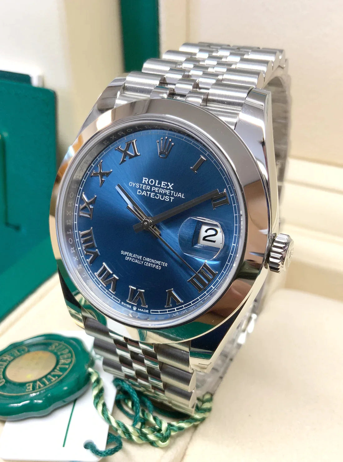 ROLEX REPLICA DATEJUST BLUE ROMAN